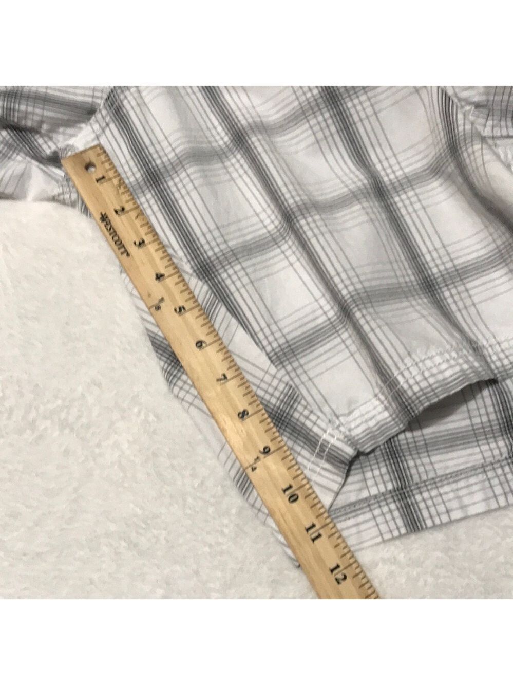 Lee Dungarees Men's Plaid Cargo Shorts in White and Gray 48 - Picture 6 of 10